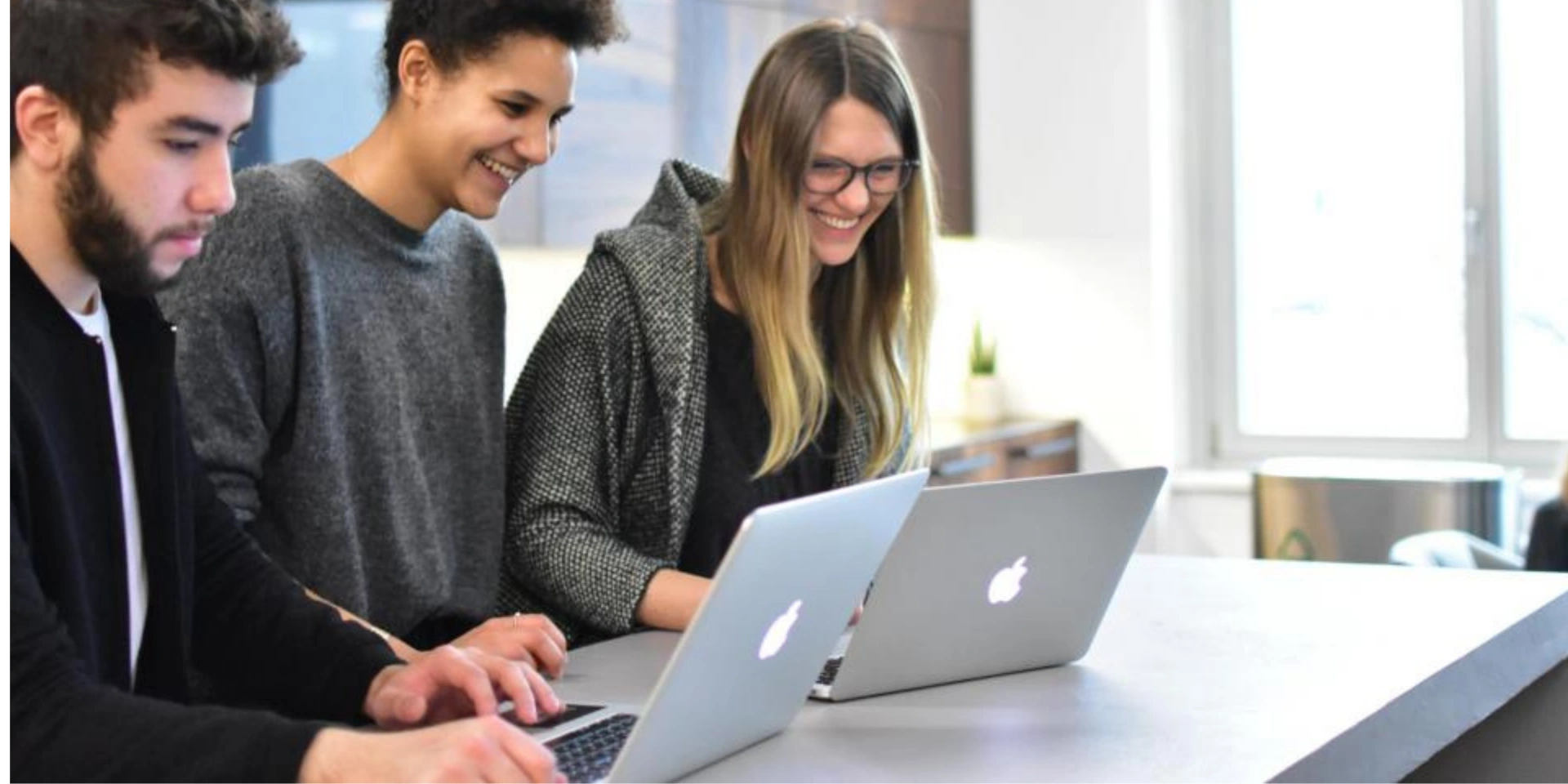 Students studying at CODE university of applied sciences