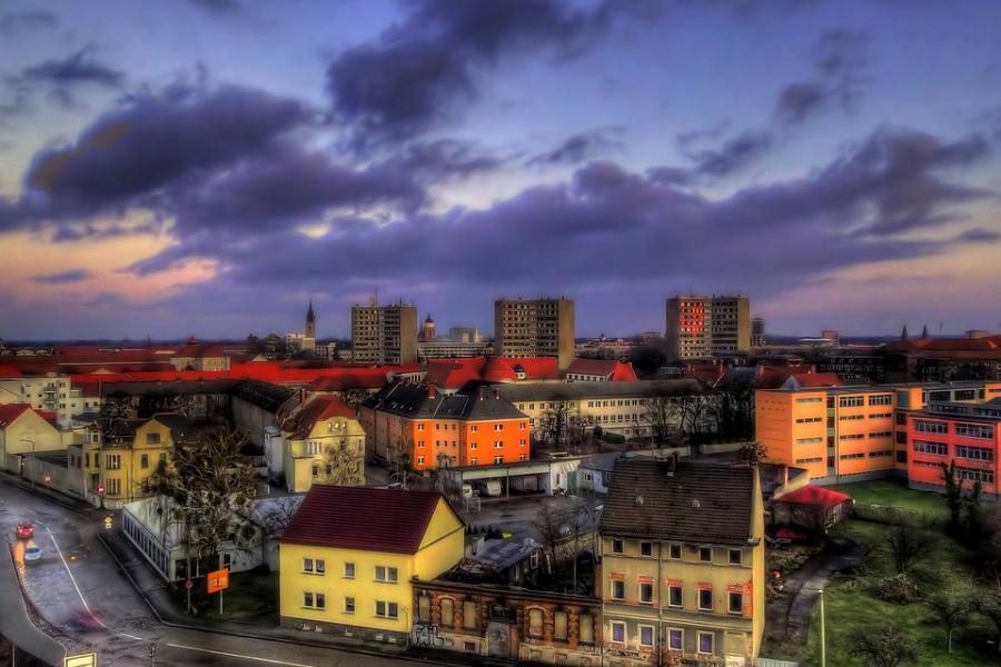 Sonnenuntergang in Dessau