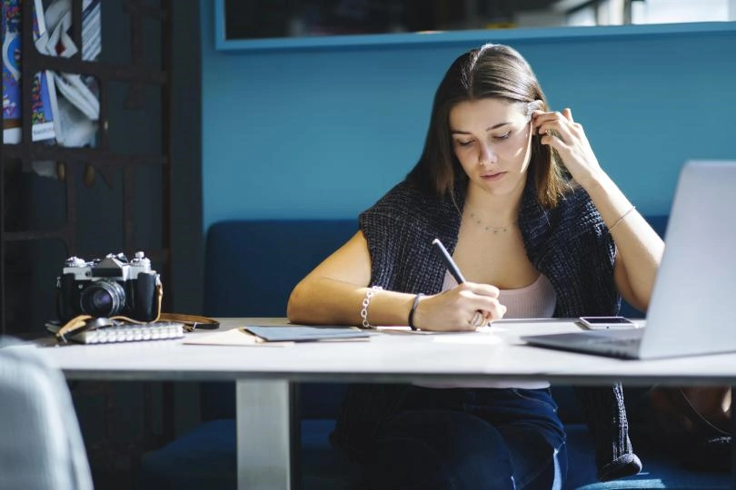 person filling out a form